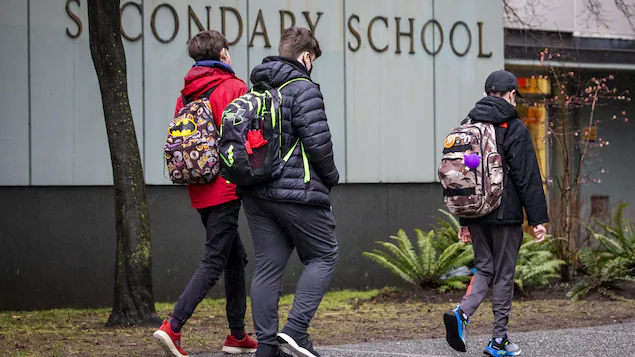 ecole-secondaire-retour-classe-vancouver-colombie-britannique-covid