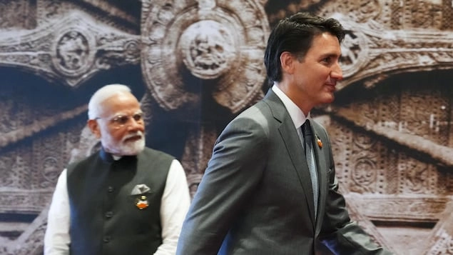 Prime Minister Justin Trudeau is officially welcomed to the G20 Summit by Indian Prime Minister Narendra Modi in New Delhi, India on Saturday, Sept. 9, 2023. THE CANADIAN PRESS/Sean Kilpatrick